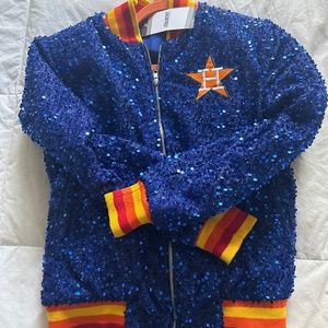 new Astros sequin jacket xs